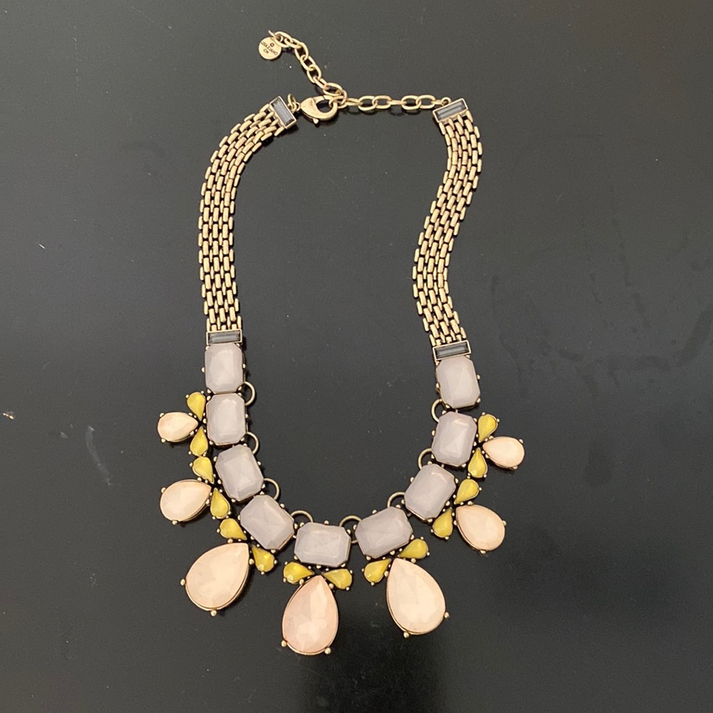 Adjustable gold and pastel necklace